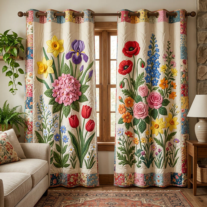 Cortinas Acolchadas Sinfonía Floral
