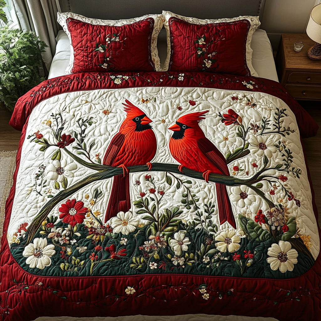 Conjunto de Ropa de Cama Acolchada Cardinal de 3 Piezas