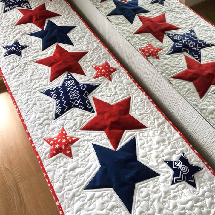 Caminito de Mesa Acolchado Estrellas de Libertad