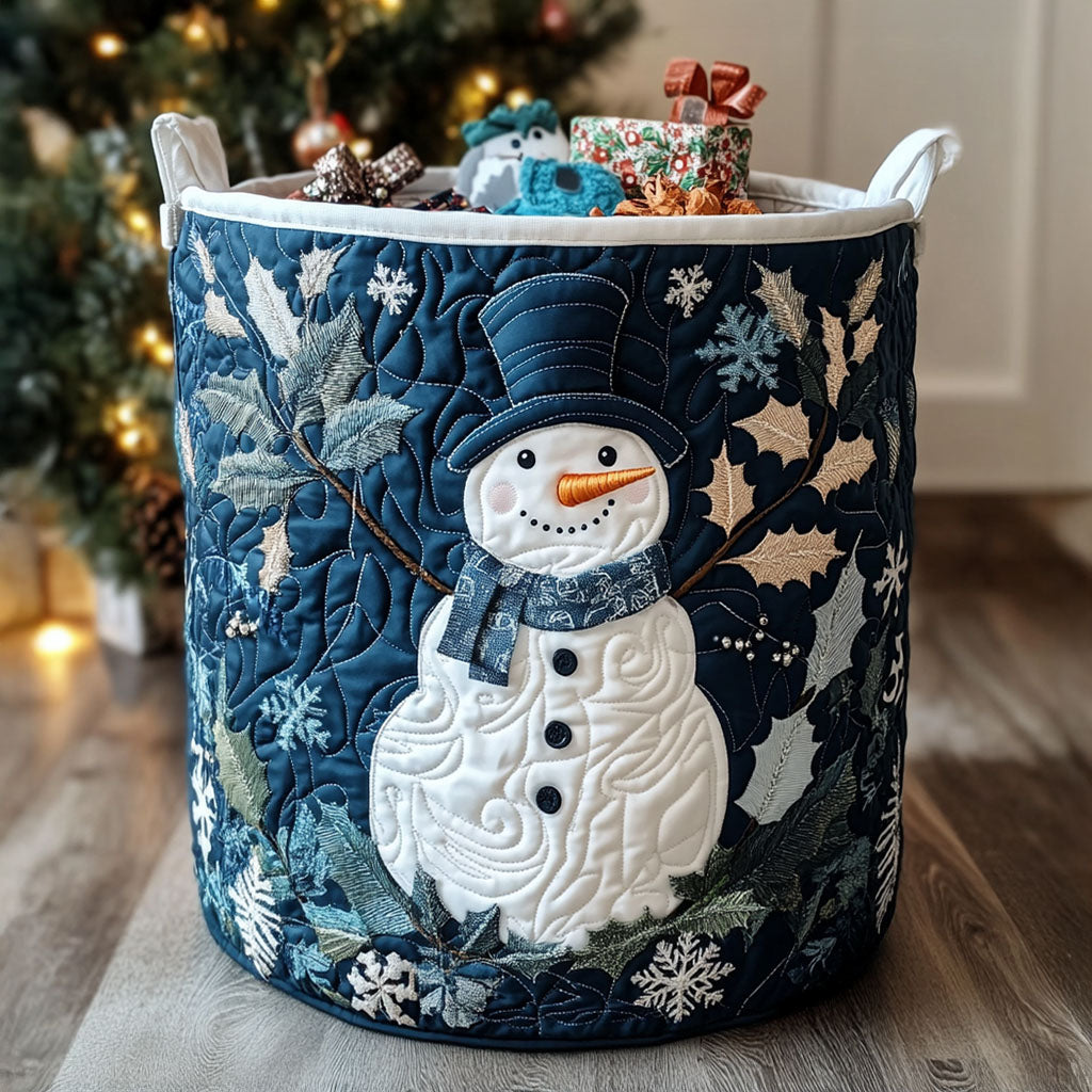 Cesta de Ropa Acolchada de Navidad