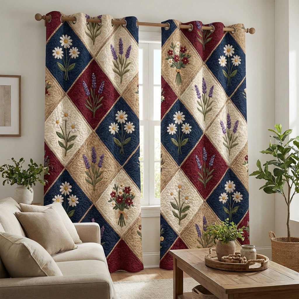 Cortinas de Jardín con Diseño Acolchado