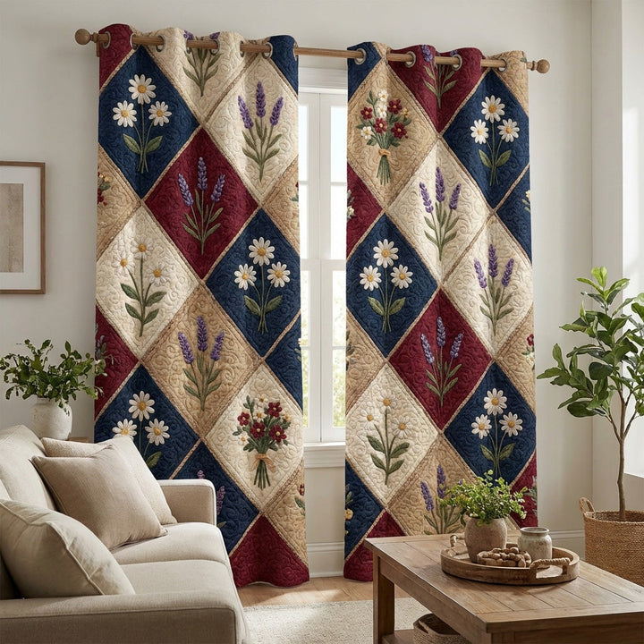 Cortinas de Jardín con Diseño Acolchado