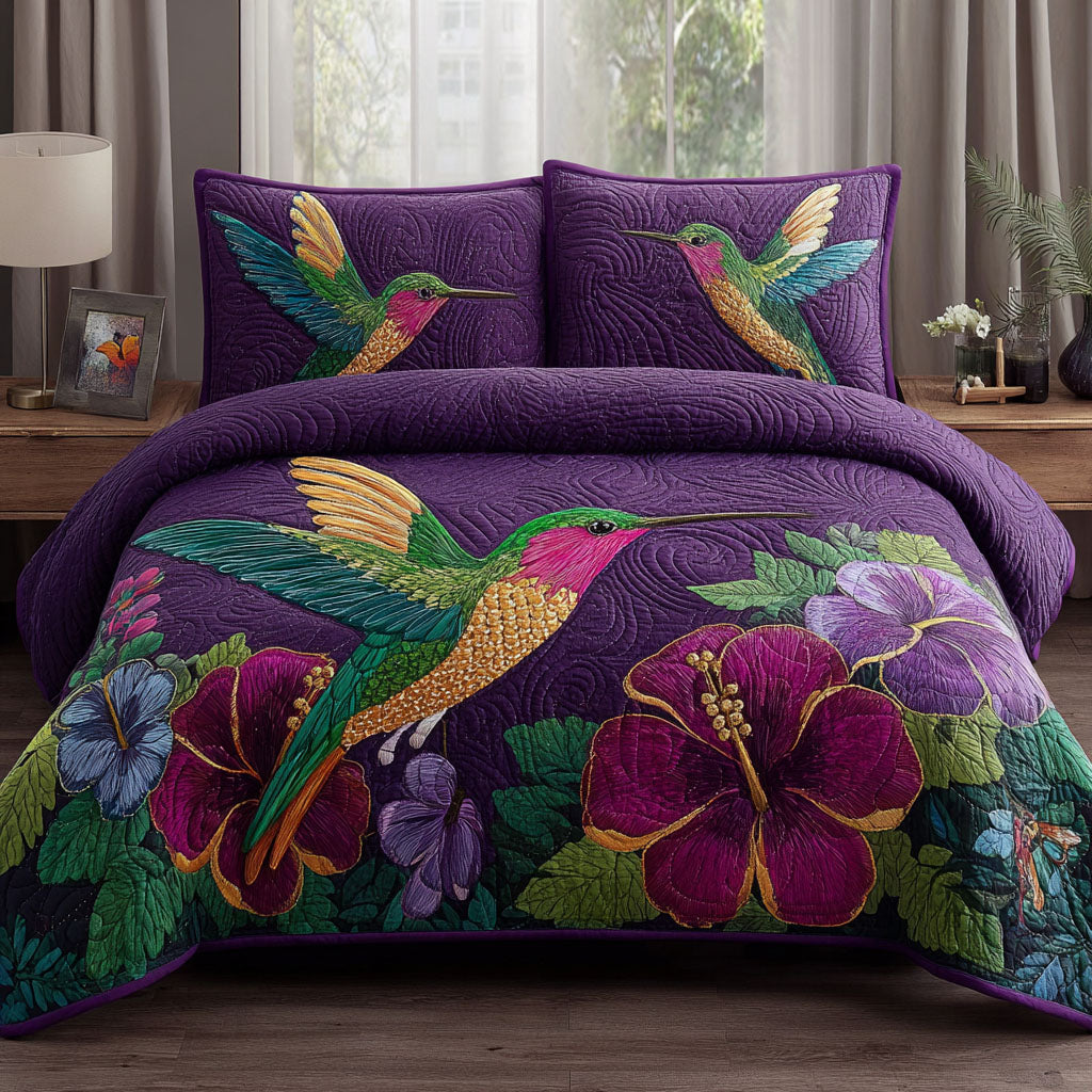 Juego de Ropa de Cama Acolchada de 3 Piezas Garden Jewel