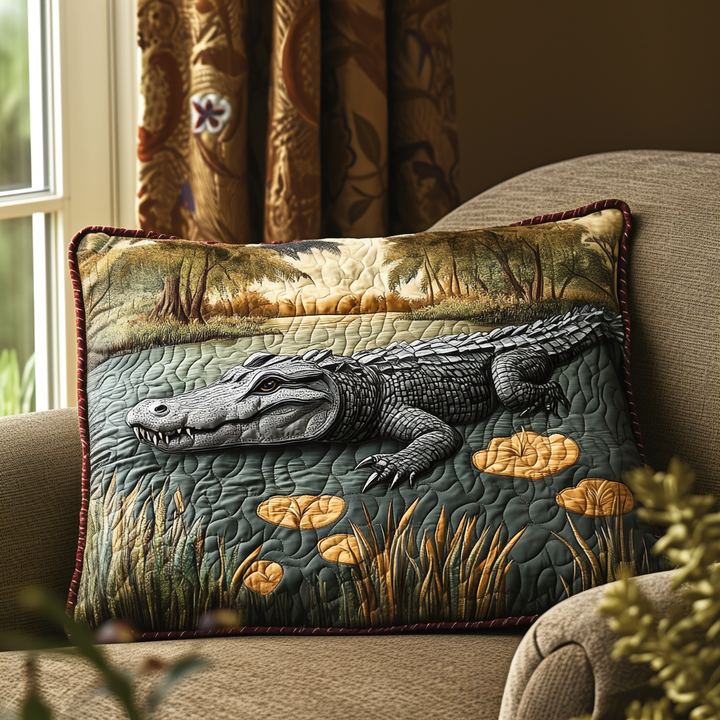 Funda de Almohada Acolchada Gator Swamp