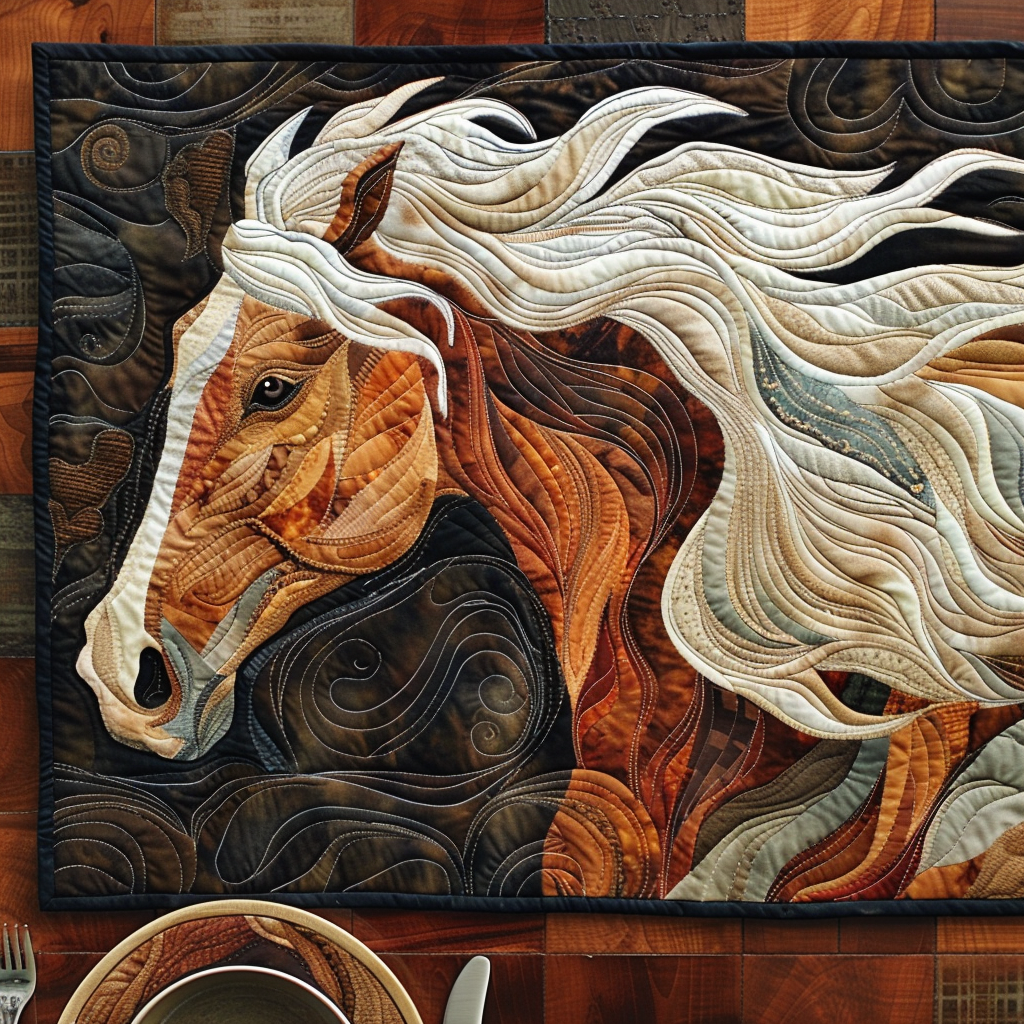 Mantel Individual Acolchado Golden Gallop