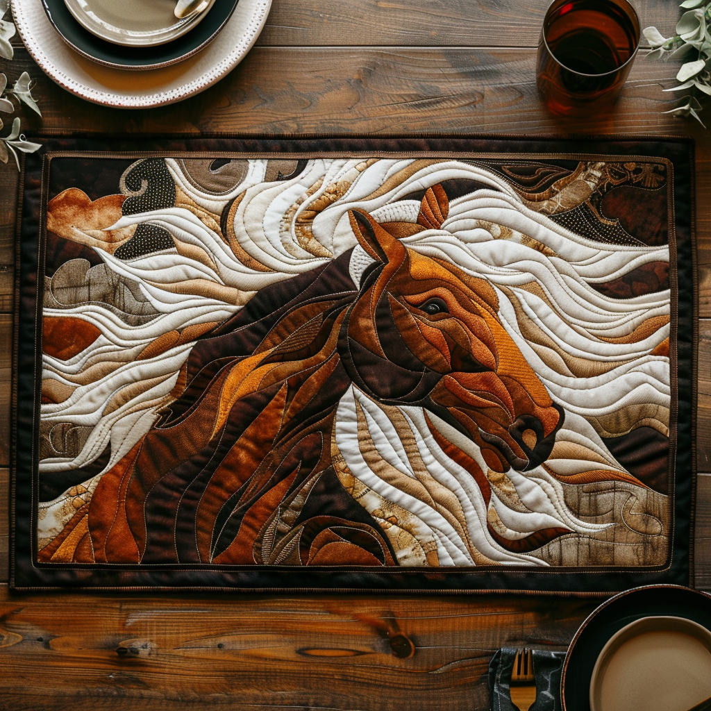 Mantel Individual Acolchado Golden Horse