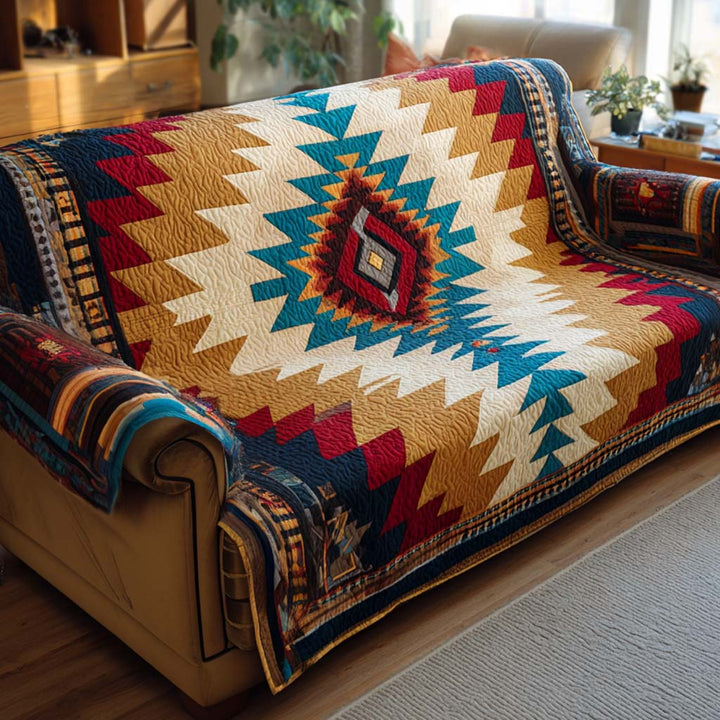 Funda de Sofá Acolchada Navajo Golden Dawn