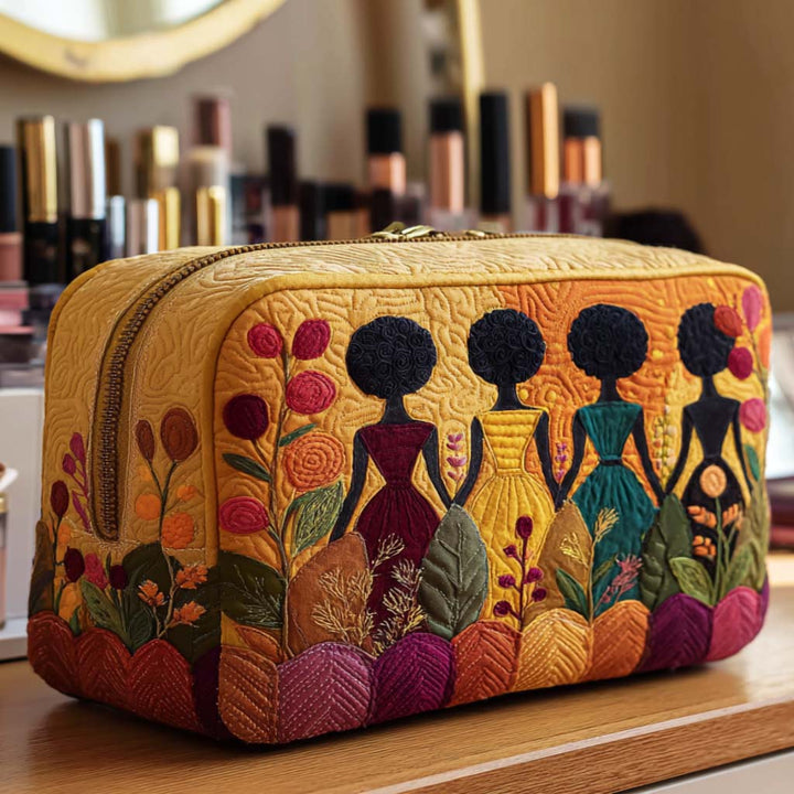 Bolsa de Maquillaje Acolchada Golden Grace