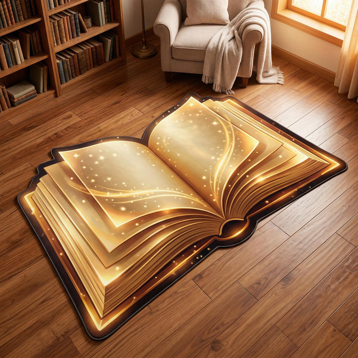 Alfombra de Área de Forma Personalizada Páginas Doradas