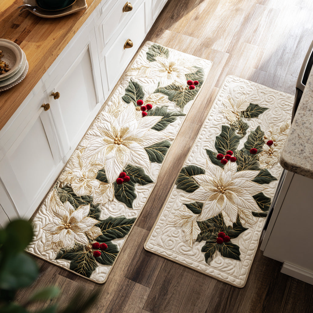 Alfombra de Cocina de Vacaciones con Pétalos Dorados