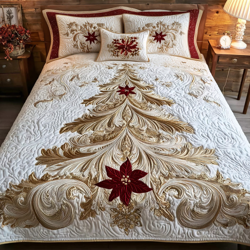 Juego de Ropa de Cama Acolchada de 3 Piezas Navidad