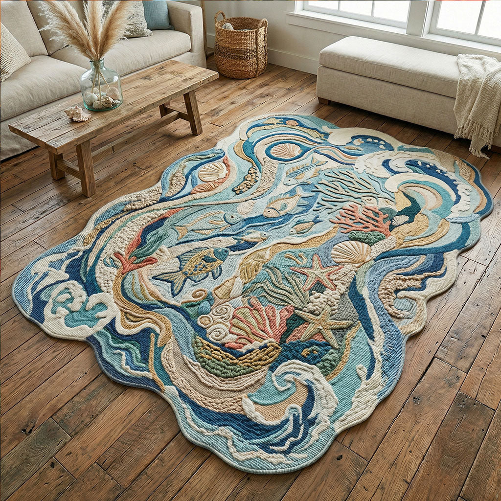Alfombra de Área de Forma Personalizada Golden Sand Shimmer