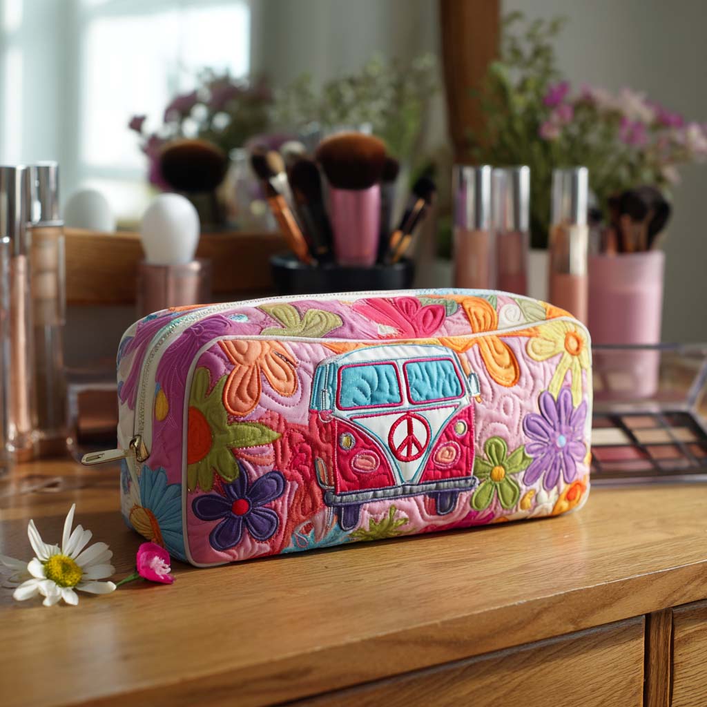 Bolso de Maquillaje Acolchado Groovy Bloom Ride