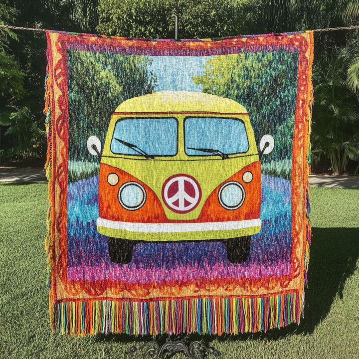 Manta Tejida Groovy Bus