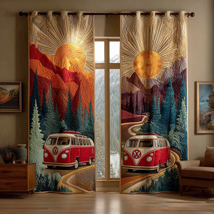 Cortinas Acolchadas Groovy Van Sunset