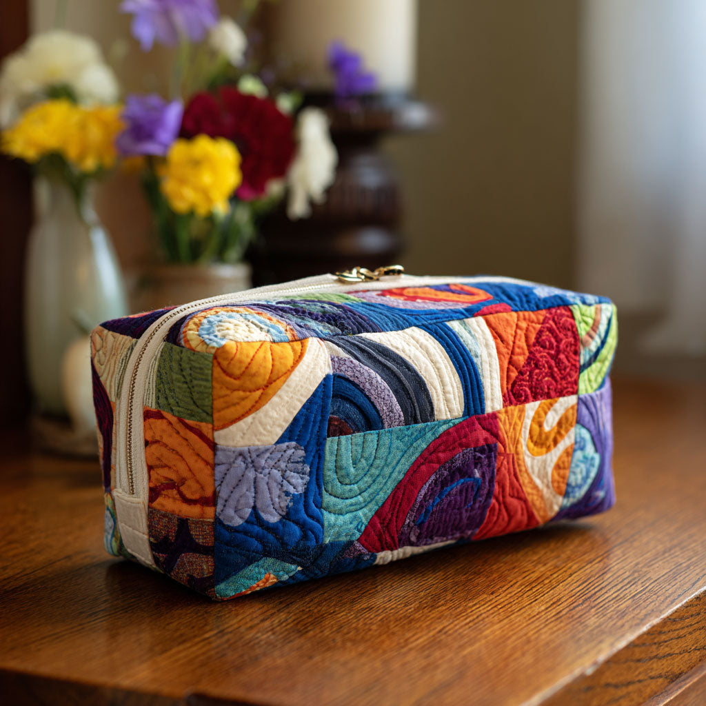 Bolsa de Maquillaje Acolchada Groovy Waves