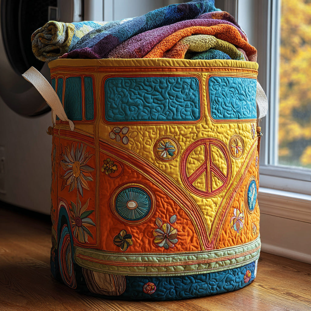 Cesta de Ropa Acolchada Van Hippie