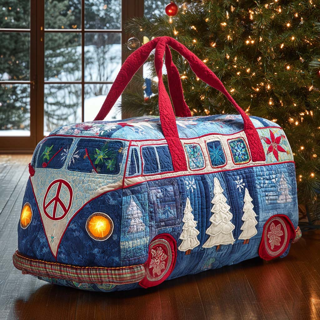 Bolsa de Viaje Acolchada Groovy Xmas Wheels