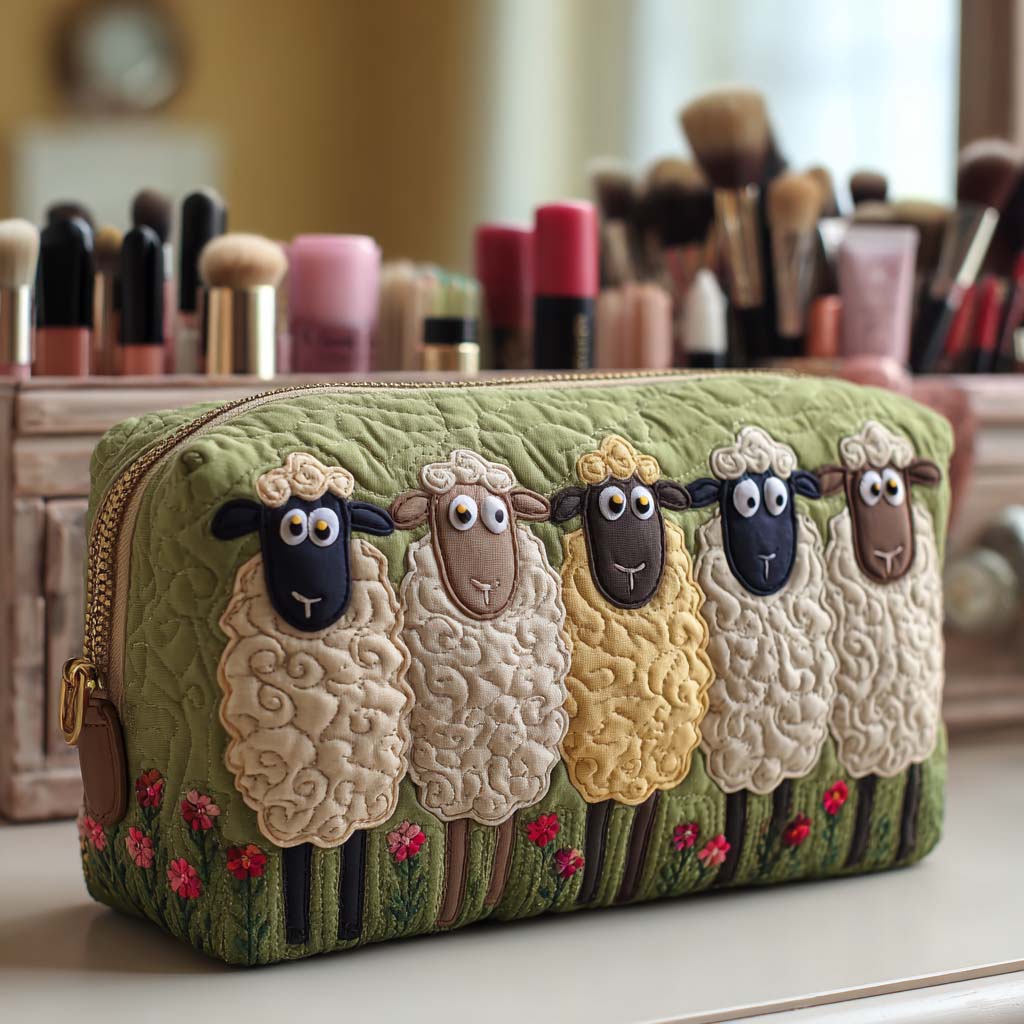 Bolsa de Maquillaje Acolchada de Oveja