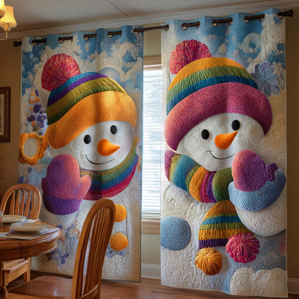 Cortinas Acolchadas de Felices Fiestas