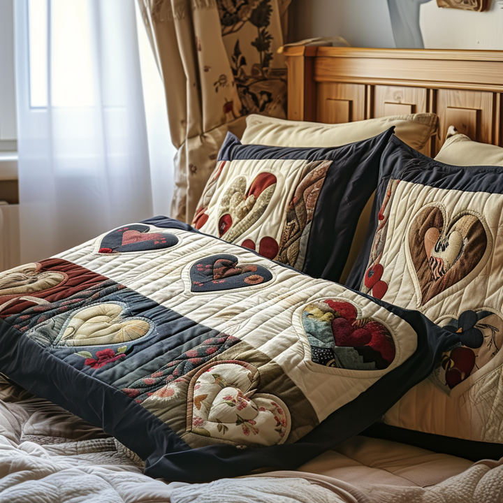 Funda de Almohada de Edredón Harvest Hearts