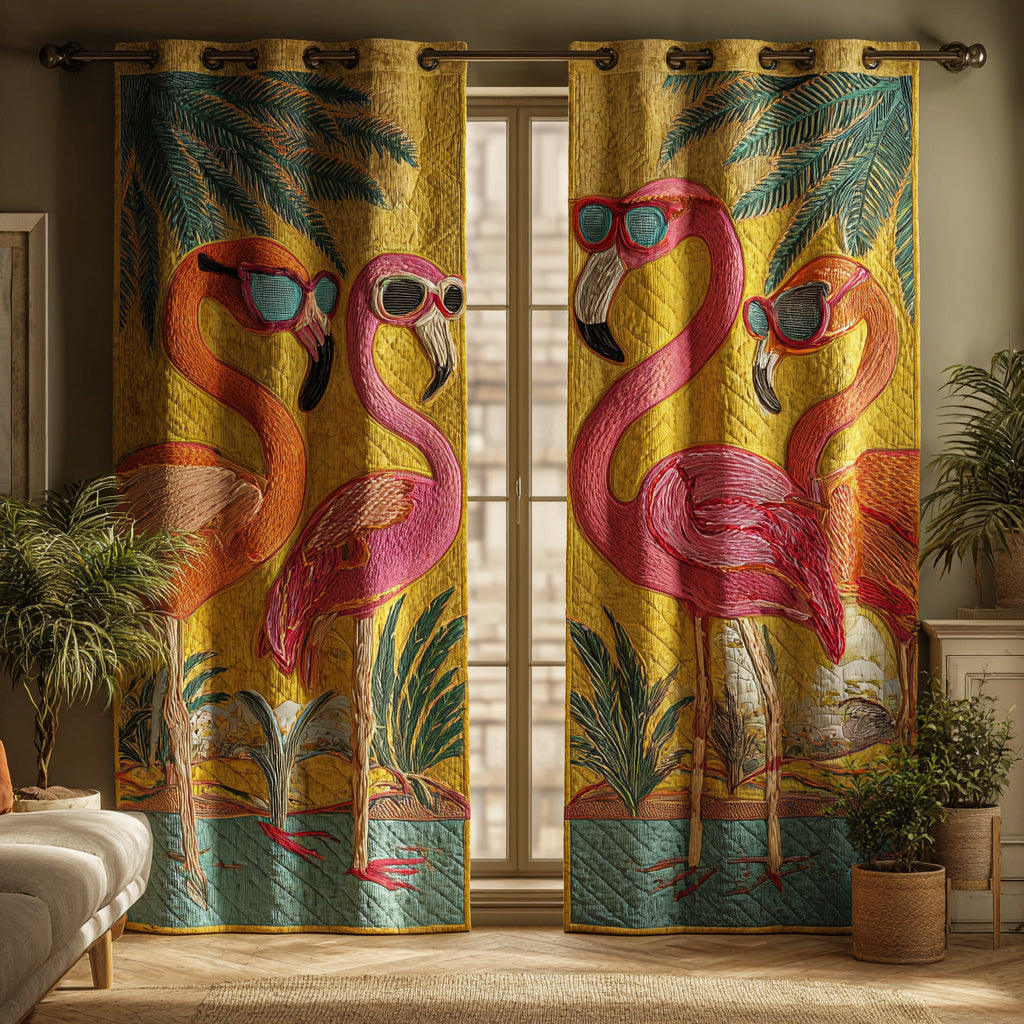 Cortinas Acolchadas Havana Flamingo