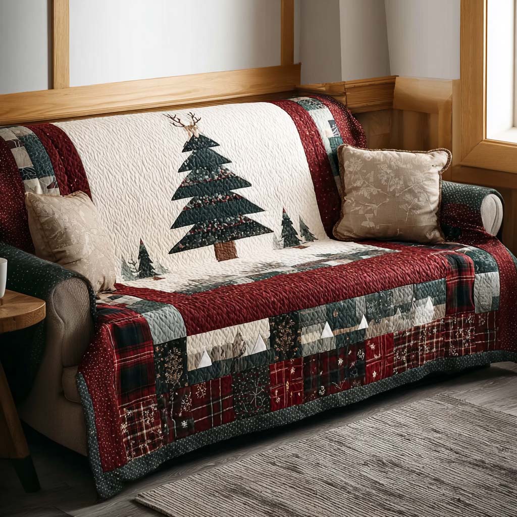 Funda de Sofá Acolchada con Nieve Pesada