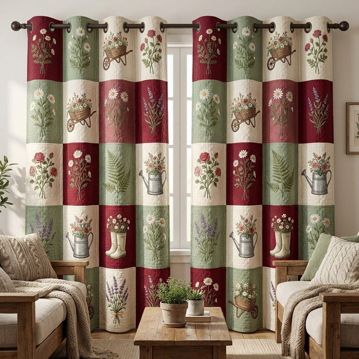 Cortinas Acolchadas de Jardín de Hierbas
