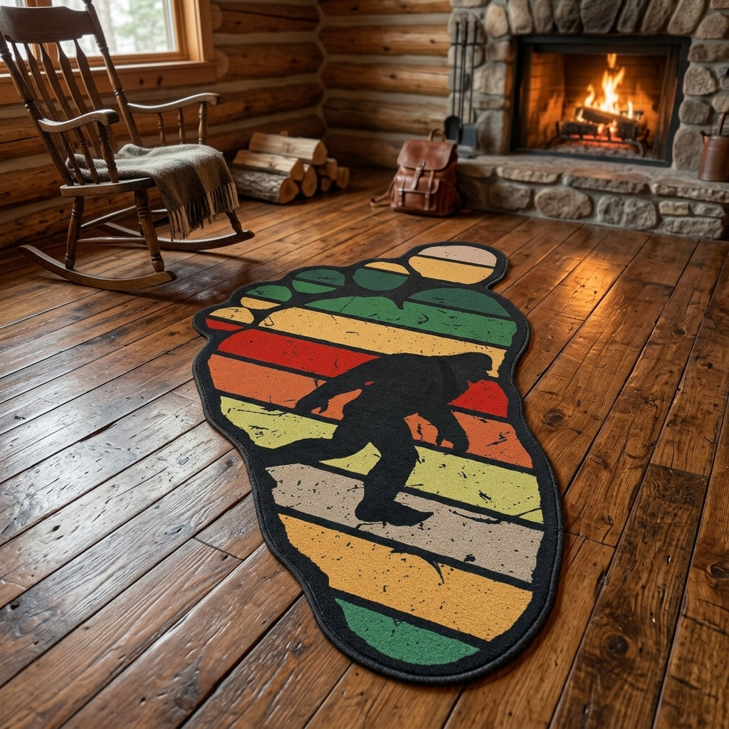 Alfombra de Área de Forma Personalizada Sasquatch Oculto