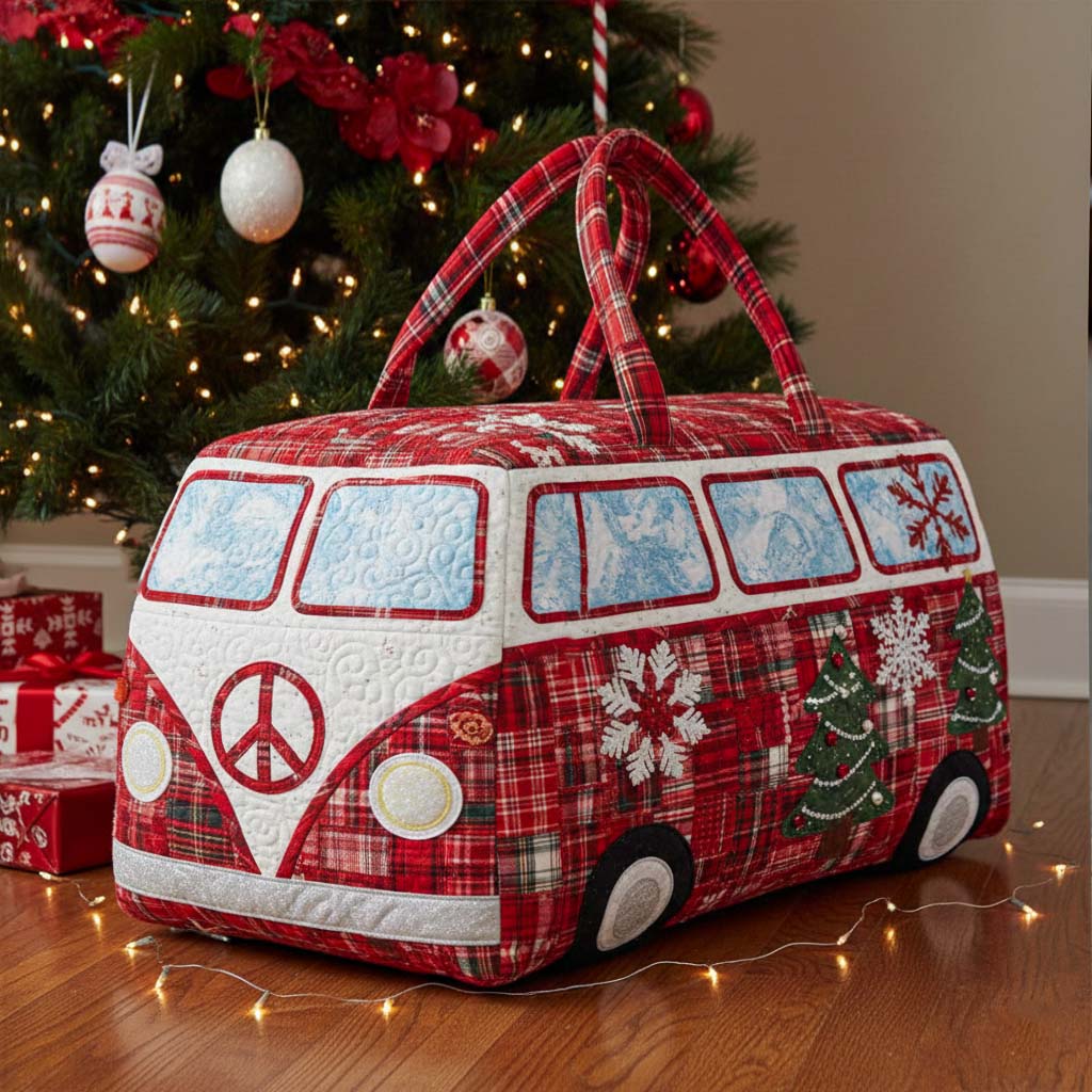 Bolsa de Viaje Acolchada Hippie Christmas Ride
