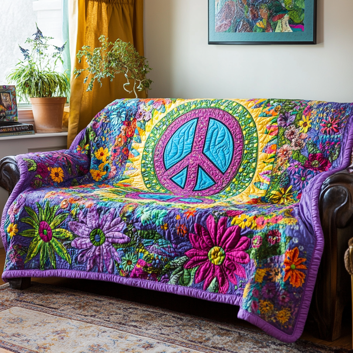 Funda de Sofá Acolchada con Vibras Hippie