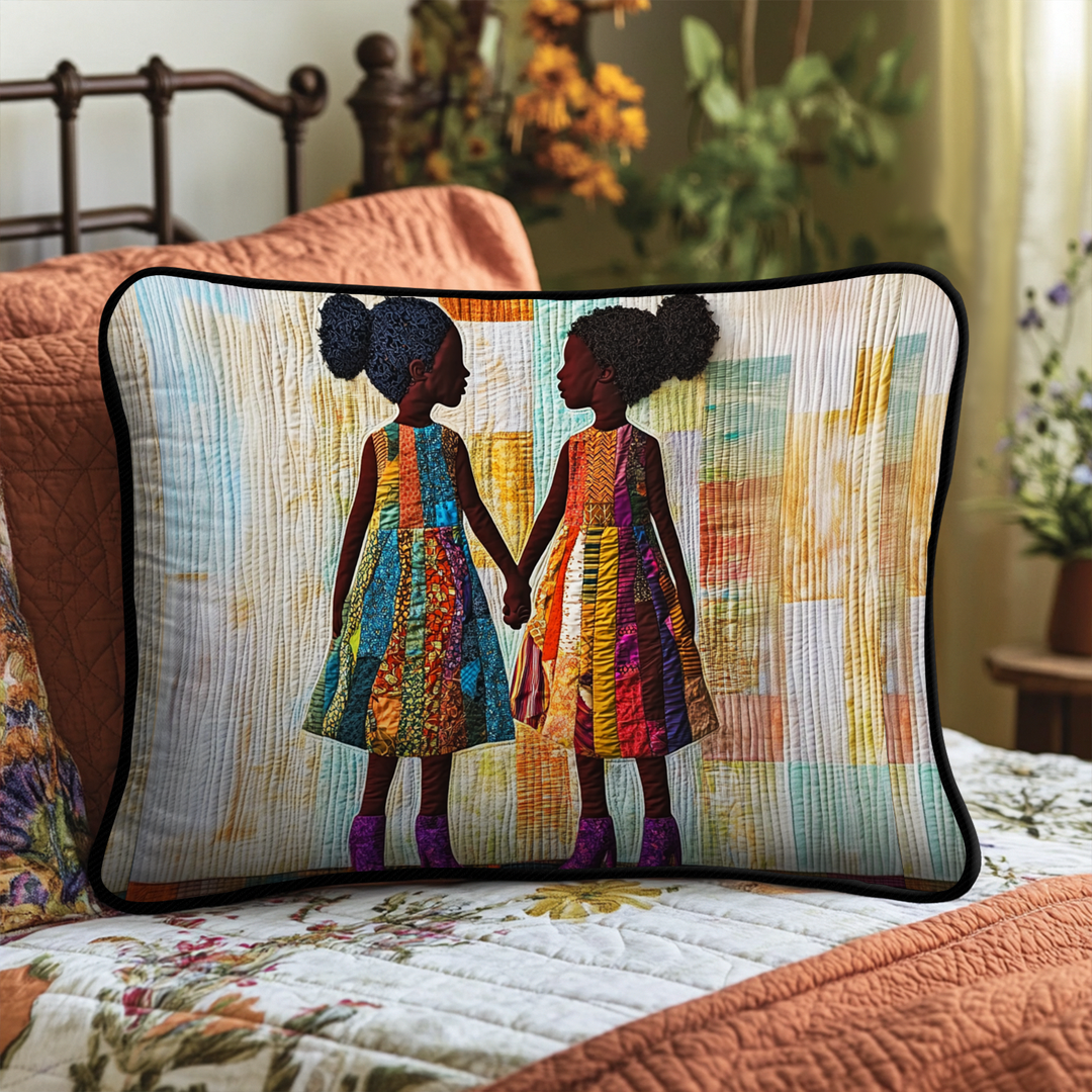 Funda de Almohada de Edredón con Manos Unidas