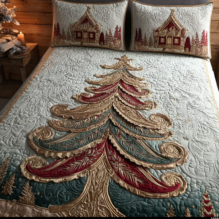 Juego de Ropa de Cama Acolchada de 3 Piezas Navidad