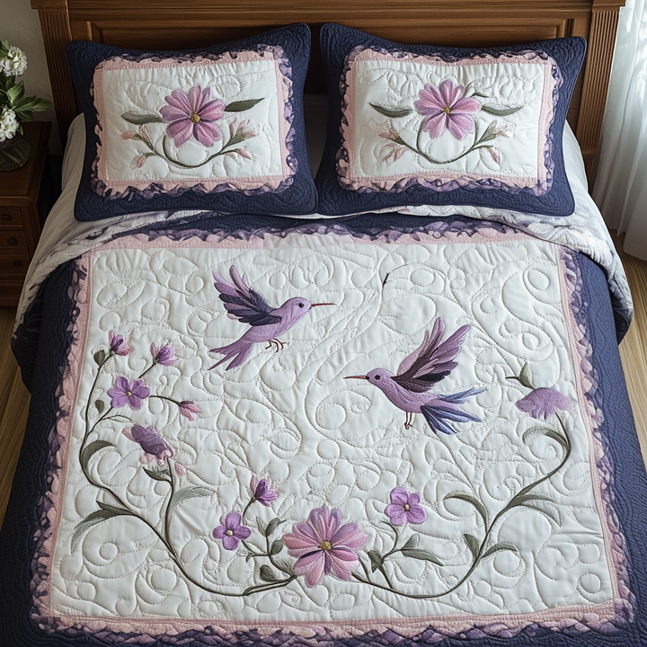 Juego de Ropa de Cama Acolchado de 3 Piezas Humming Harmony