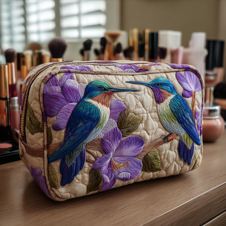 Bolsa de Maquillaje Acolchada Hummingbird Bliss