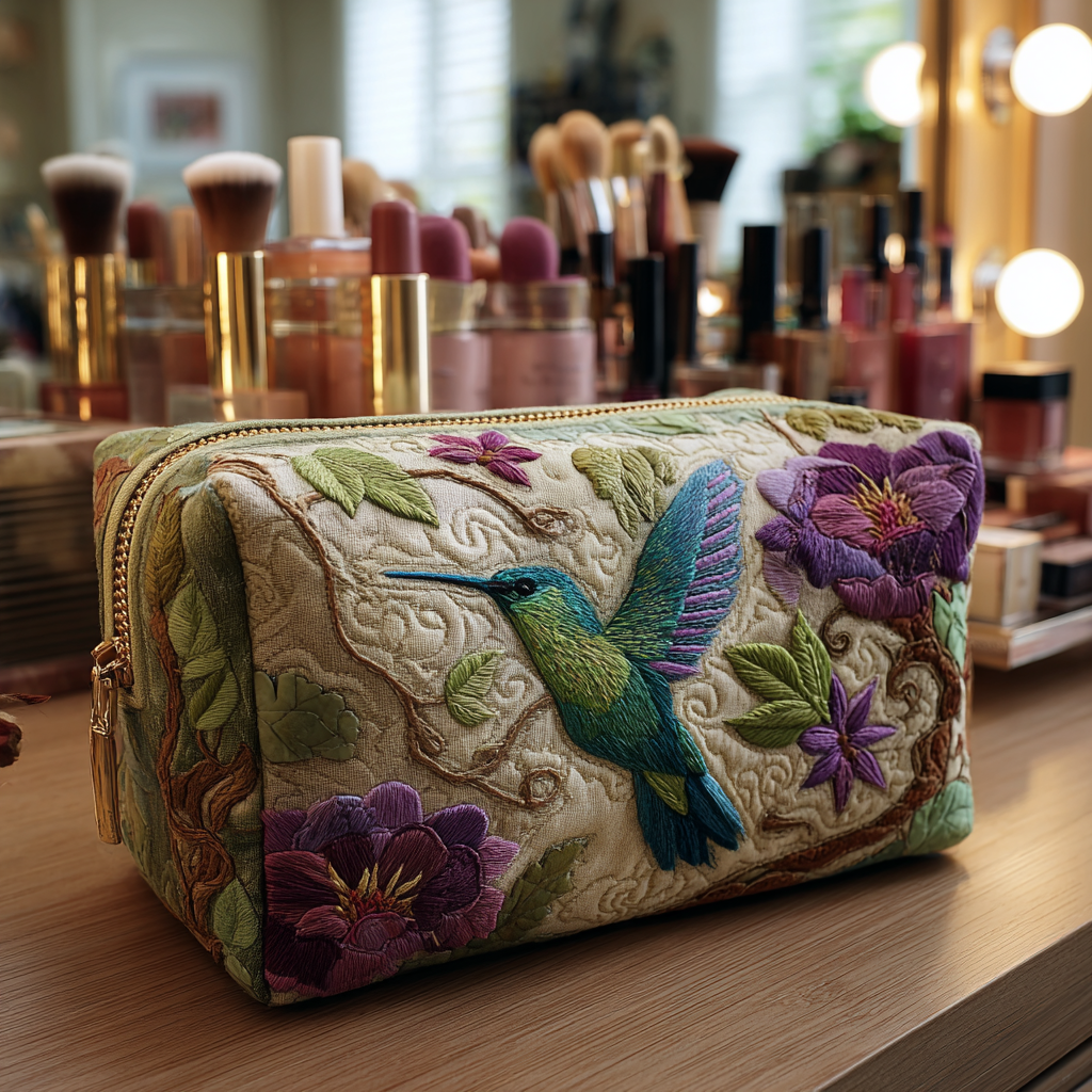 Bolsa de Maquillaje Acolchada Hummingbird Glow