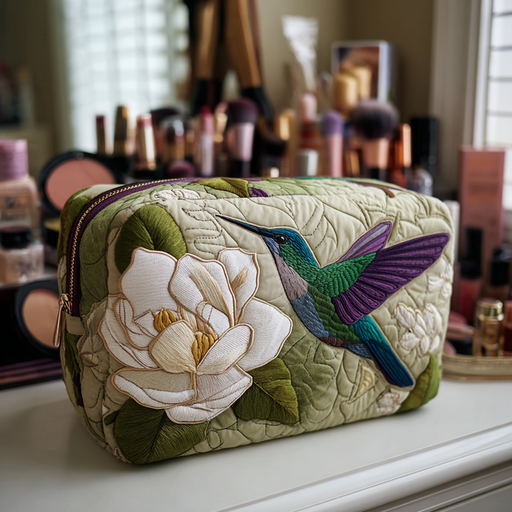Bolsa de Maquillaje Acolchada Hummingbird Meadow