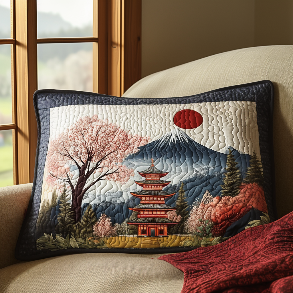Funda de Almohada de Edredón Pagoda Japonesa