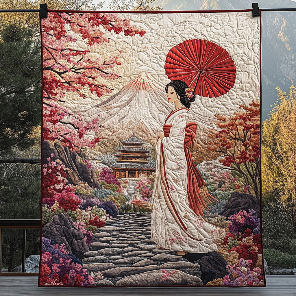 Manta Acolchada de Geisha Japonesa