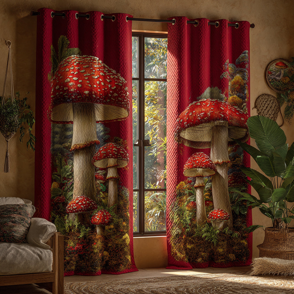 Cortinas Acolchadas de Setas Jolly