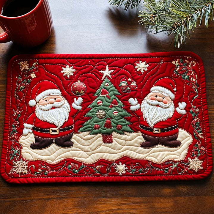 Mantel Individual Acolchado de los Gemelos Jolly Santa