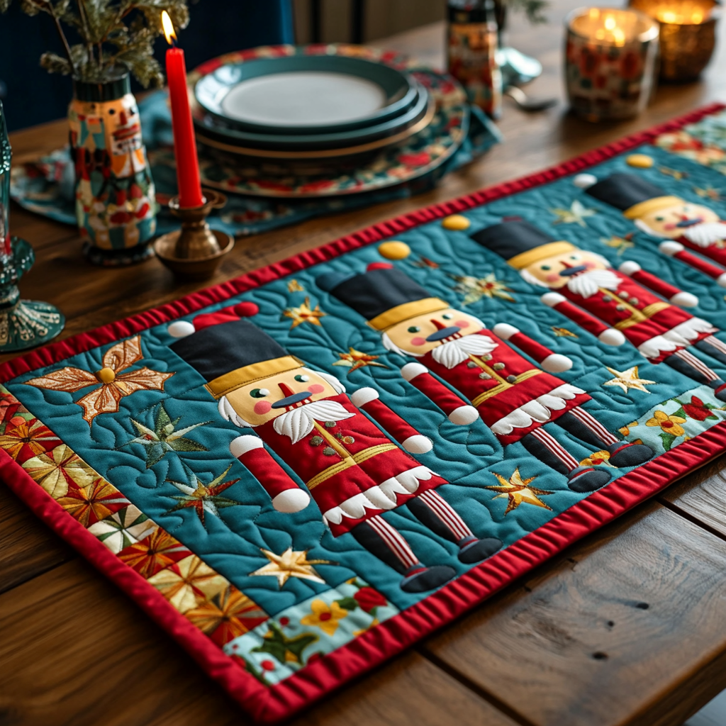 Caminito de Mesa Acolchado Nutcracker Alegre