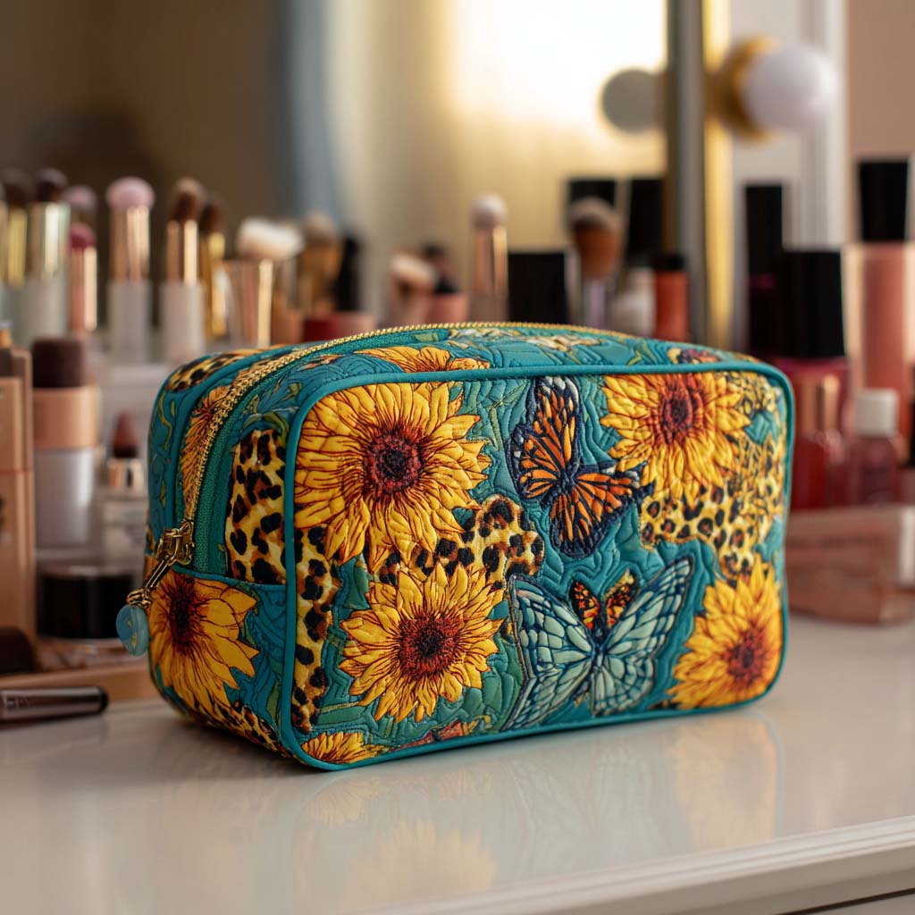 Bolsa de Maquillaje Acolchada Joyful Petals