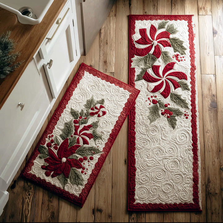 Alfombra de Área para Cocina Espíritu Invernal Alegre