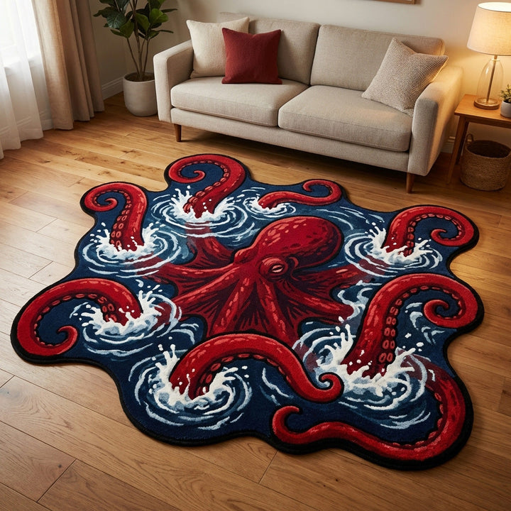 Alfombra de Área Personalizada Kraken Waves