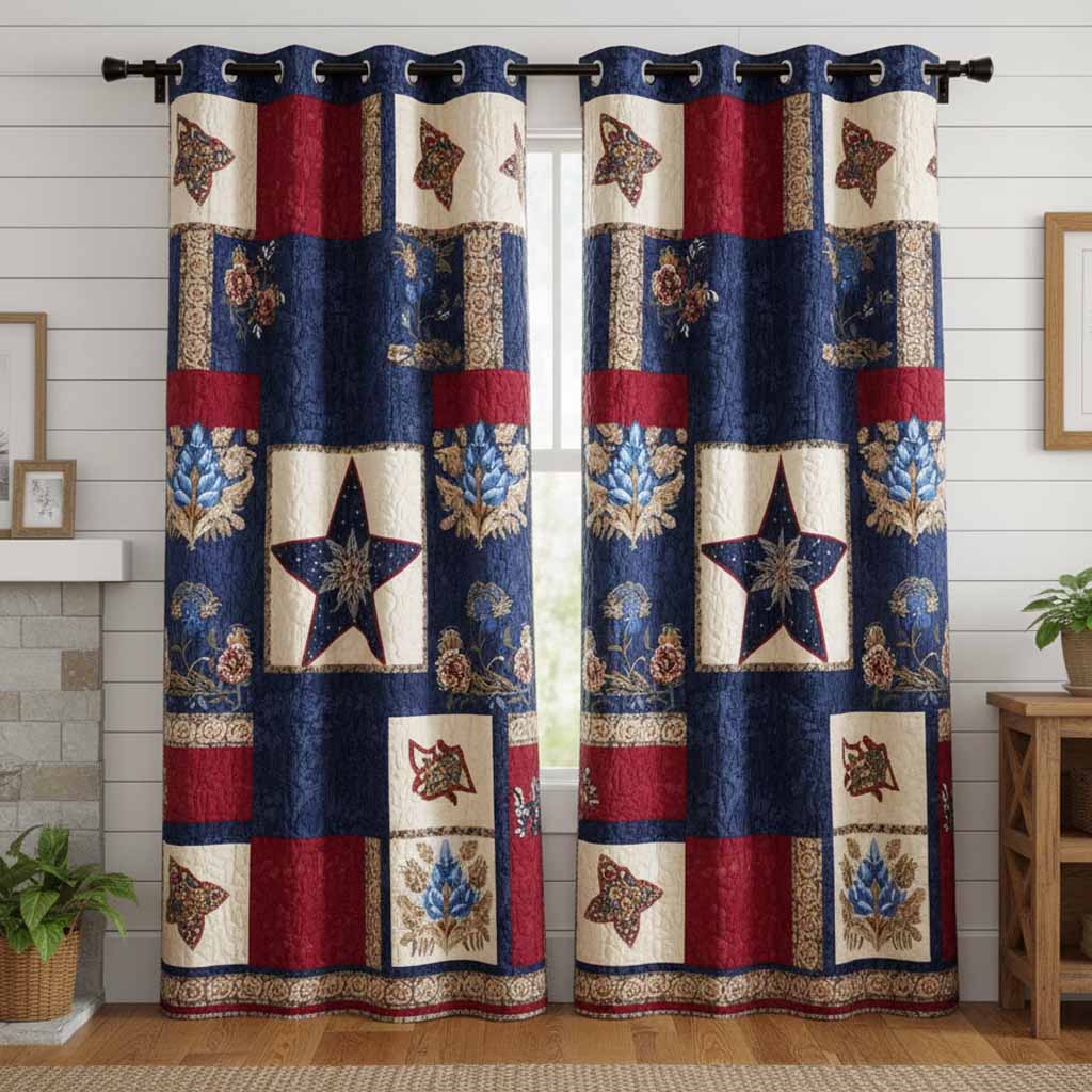 Cortinas Acolchadas Liberty Blocks