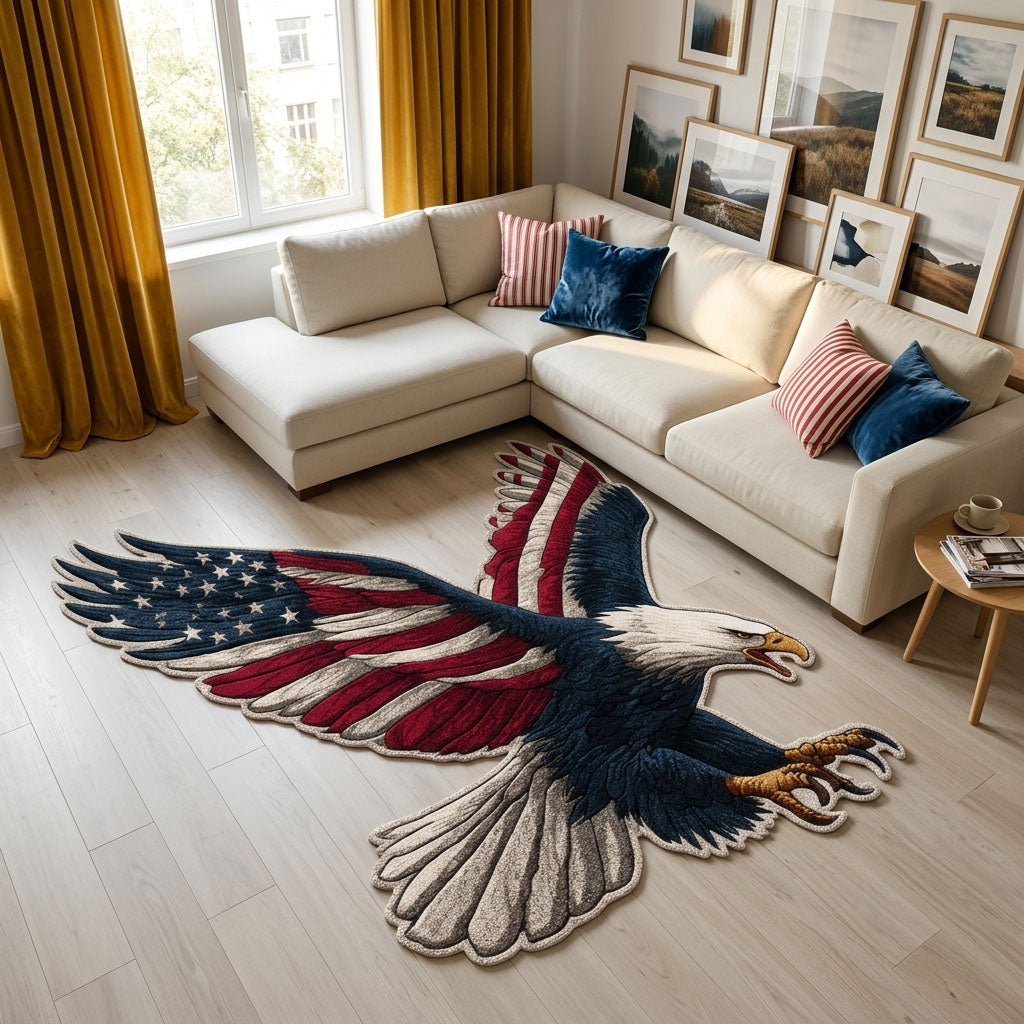 Alfombra de Área en Forma Personalizada Liberty Wings