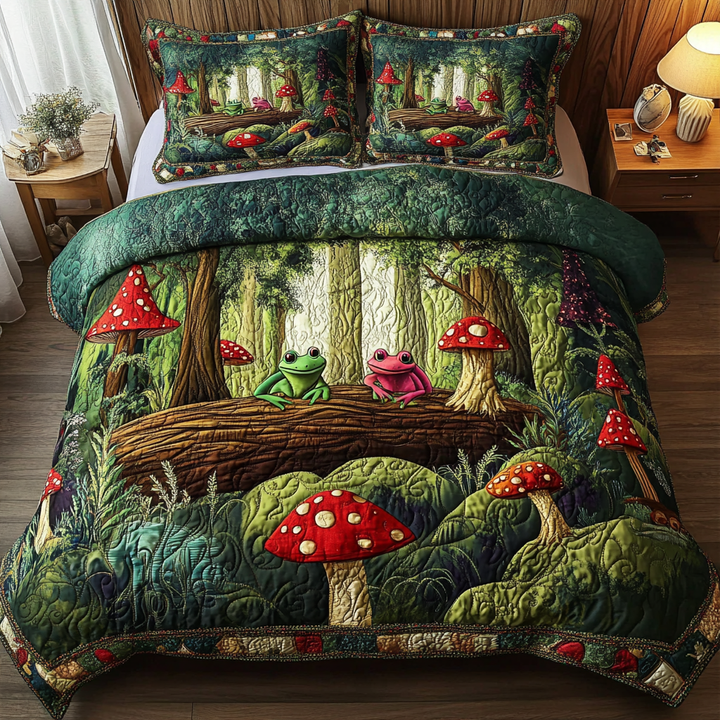 Juego de Ropa de Cama Acolchado de 3 Piezas Lilypond Leap