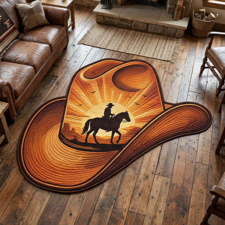 Alfombra de Área de Forma Personalizada Bisonte Solitario