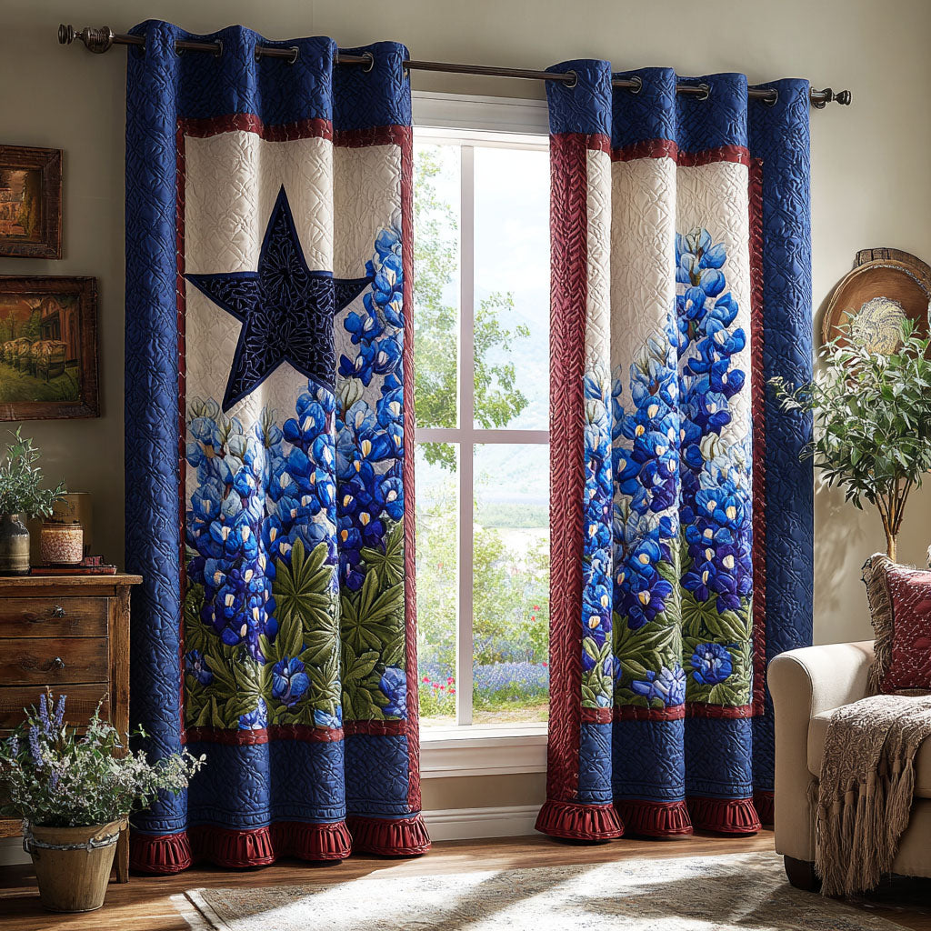 Cortinas Acolchadas Lone Star Blossoms